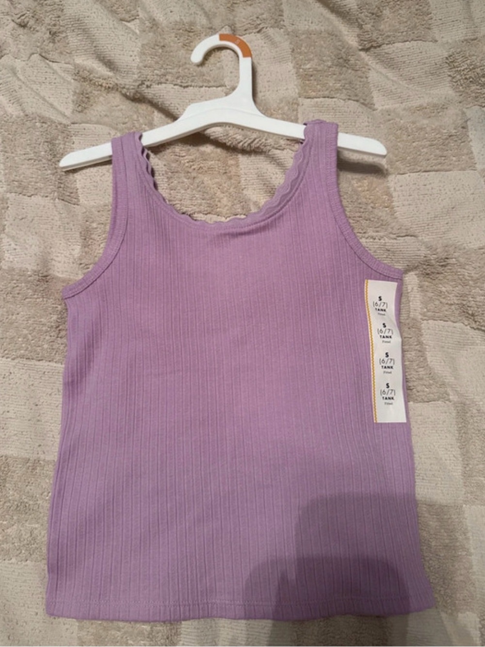 Cat & Jack Lavender Ribbed Tank Top for Girls